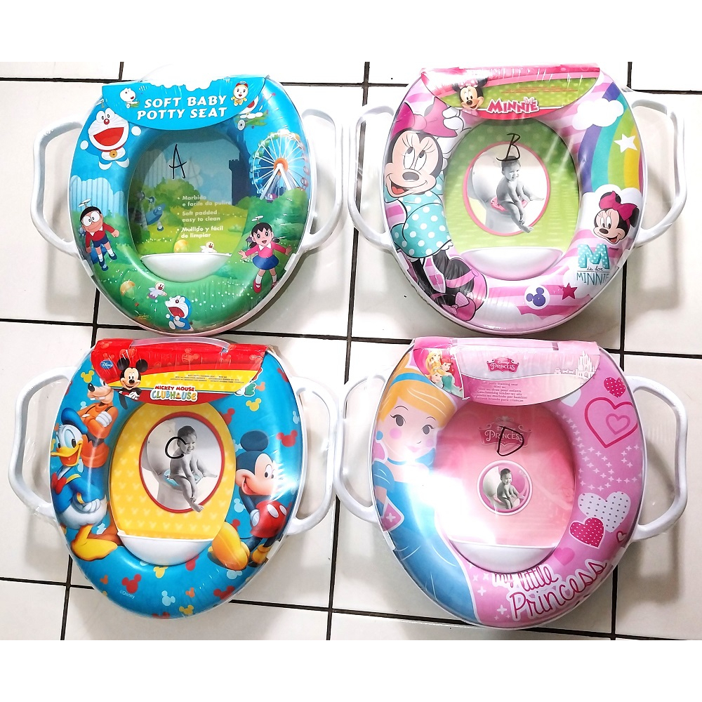 Potty Seat With Handle ( Alas Dudukan Kloset Anak Bayi-Baby Toilet Training-Closet Pad Batita )