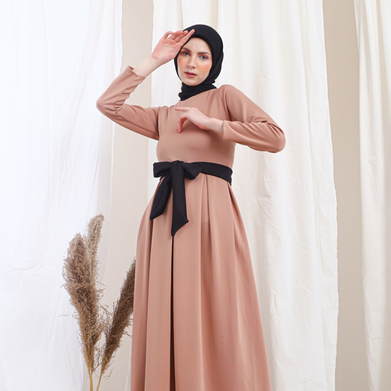 Chiobushop - (Karina) Casual Dress Hijab Dress Wanita Simple Elegant