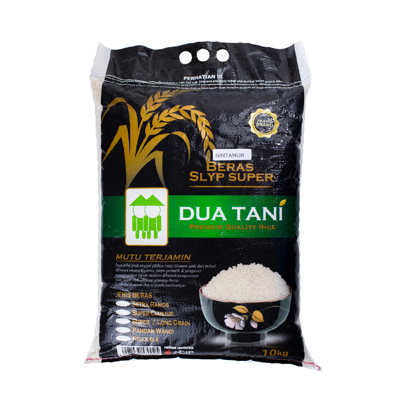 

Beras Khusus Sintanur pandan wangi Dua Tani 10Kg-HALAL,Pulen dan Wangi