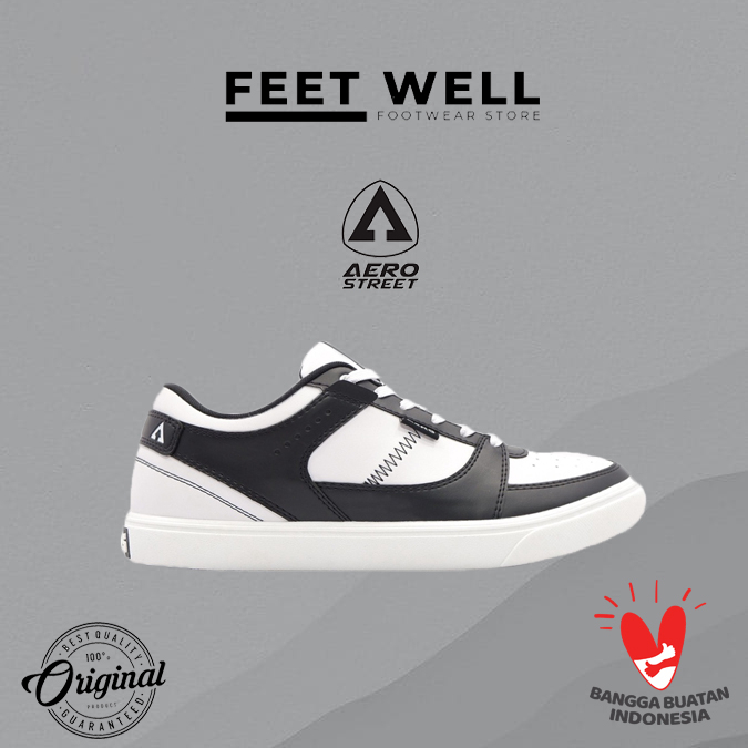 Aerostreet Hoops Low - Hitam Putih