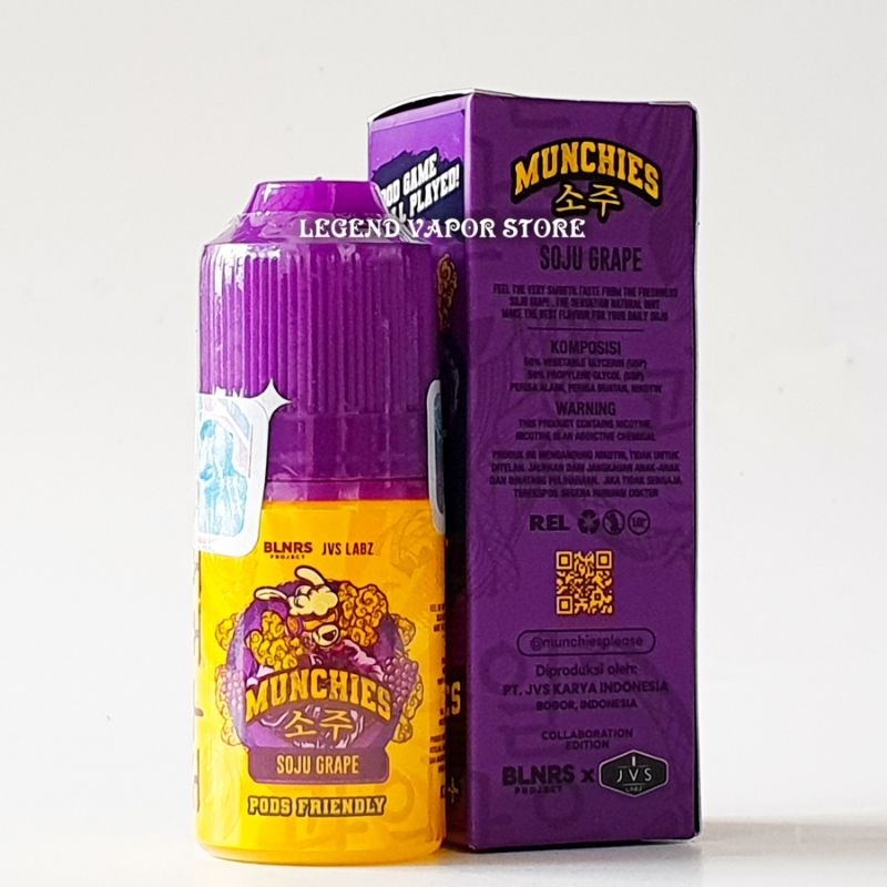 SALT NIC - MUNCHIES Soju GRAPE 30ML 14MG AUTHENTIC