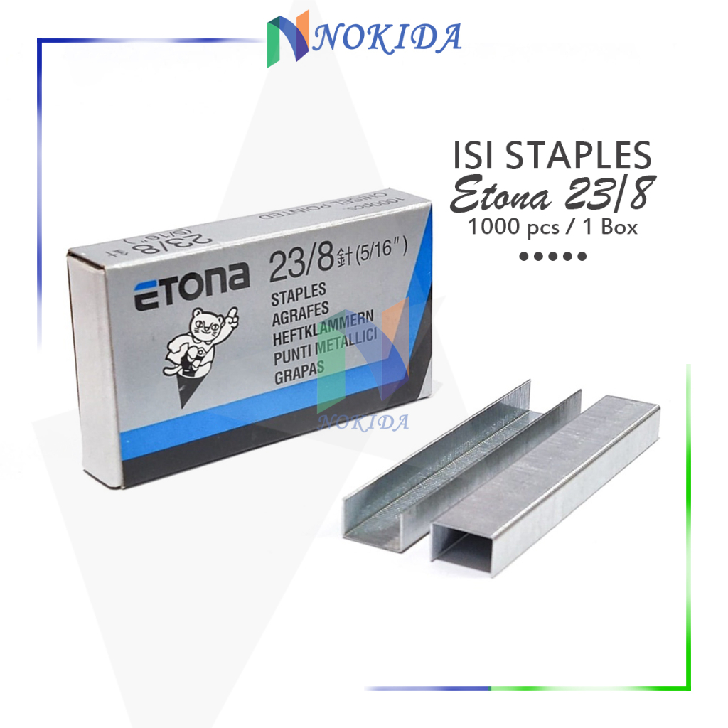 

Nokida Isi Refill Staples Etona No. 23/8 / Stapler / Cekrekan / Hekter