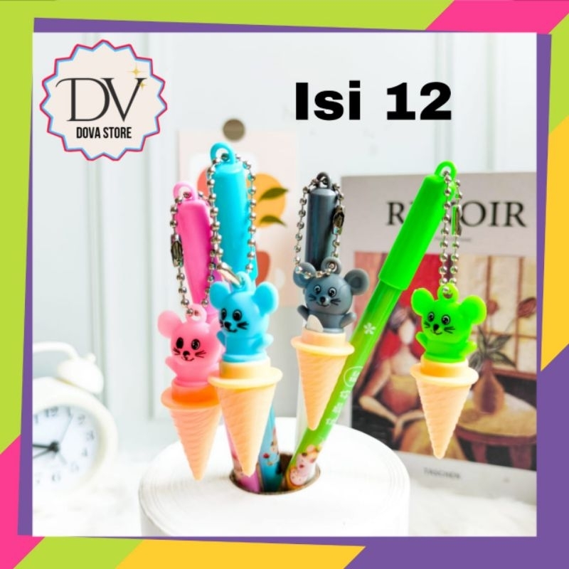 

SELUSIN PULPEN GANTUNGAN ES KRIM ISI 12 PCS PEN GANTUNGAN LUCU