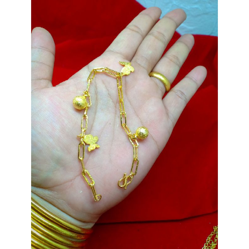 gelang lipan 2 mayam EMAS LAPIS KRISTAL