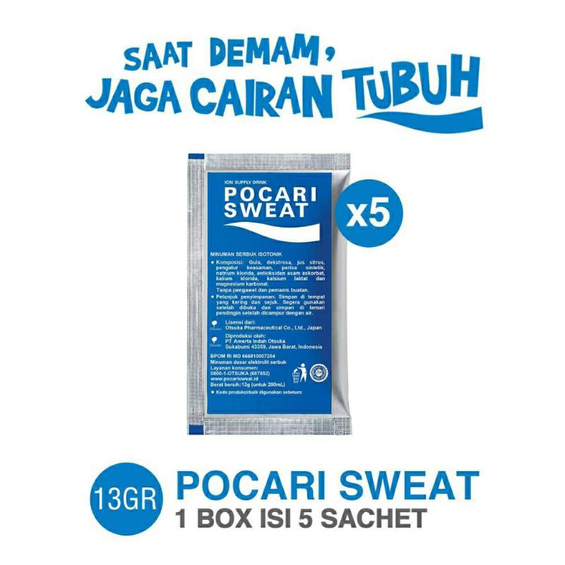 

Pocari Sweat Sachet 13gr (1 box isi 5)