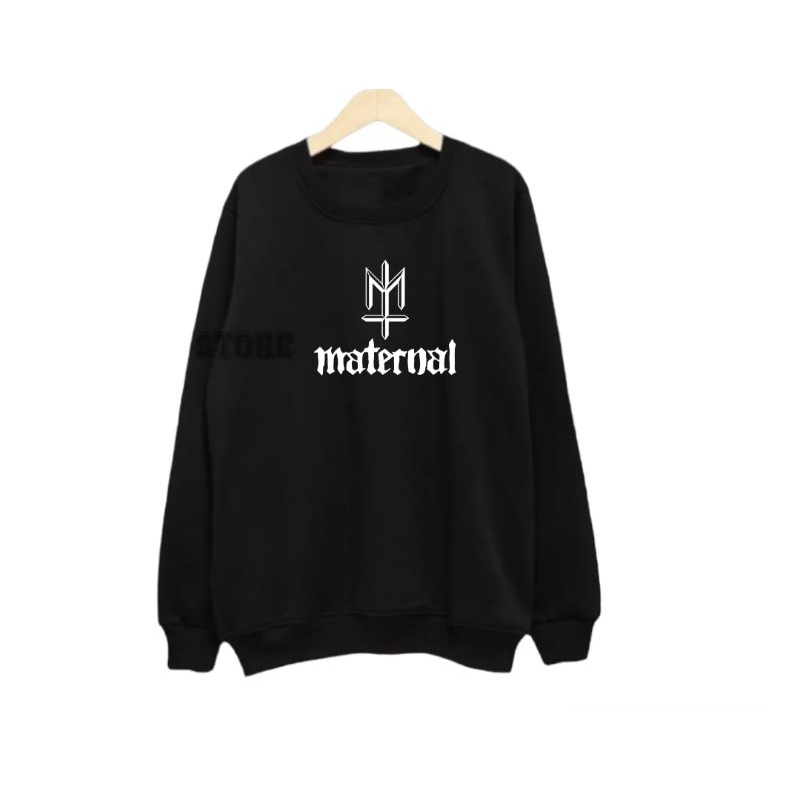 Sweater Polos Logo maternal 8 Warna 7 Ukuran / Crewneck Pria Wanita