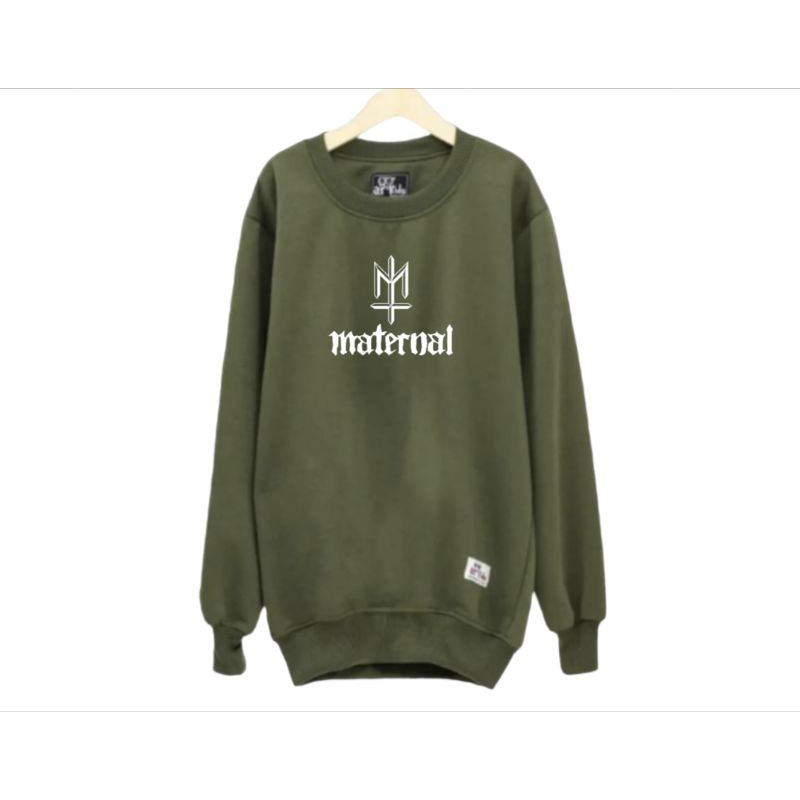 Sweater Polos Logo maternal 8 Warna 7 Ukuran / Crewneck Pria Wanita