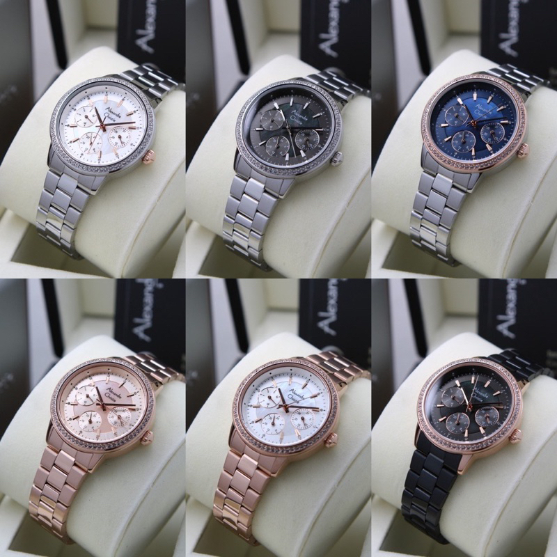 Jam tangan Alexandre Christie AC 2A50 / AC 2A53 rantai stainless wanita Original