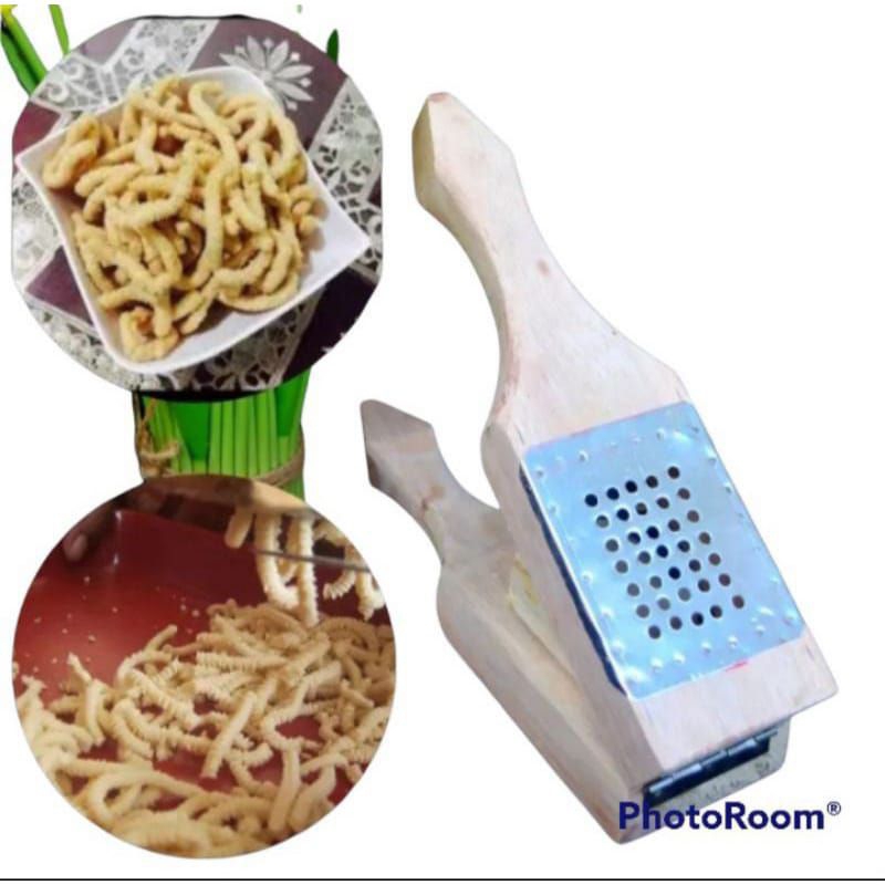 Cetakan Kue Ulat Sutra Kayu dan Stainless/ Kue Telur Gabus