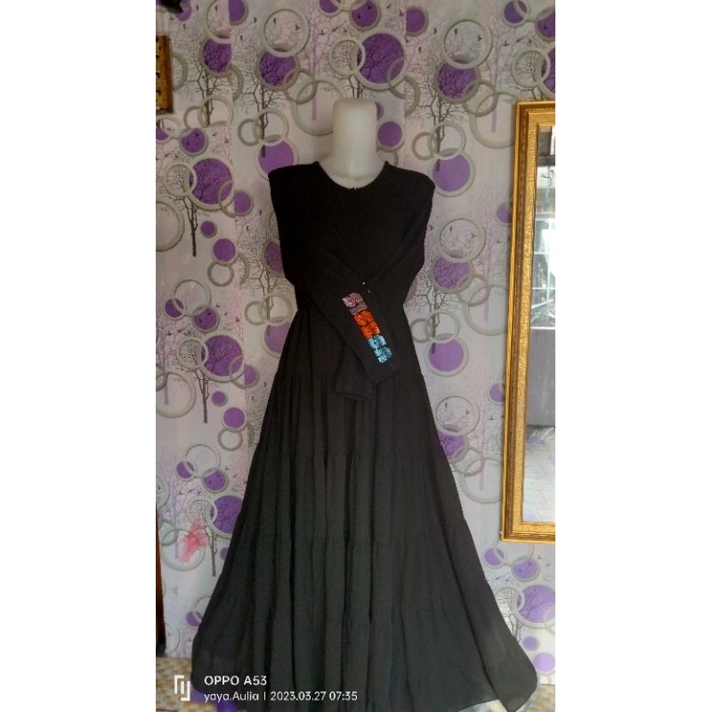GAMIS SYARI TERBARU LIKE NEW BUKAN SI.SE.SA ORI LOGO BESAR MODEL CANDA