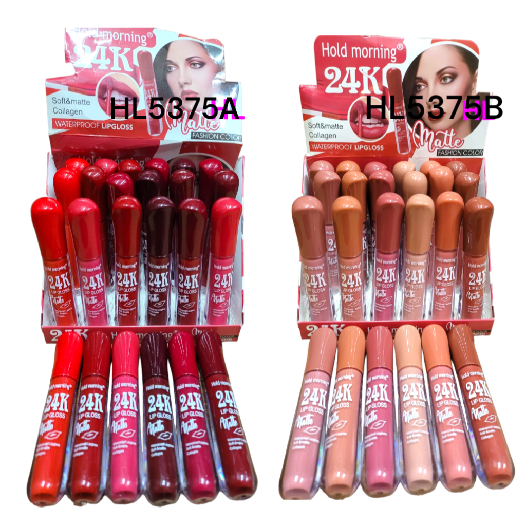 [Per Batang] Lipcream Hold Morning 24K Soft and Matte Collagen Red HL5375A / Nude HL5375B