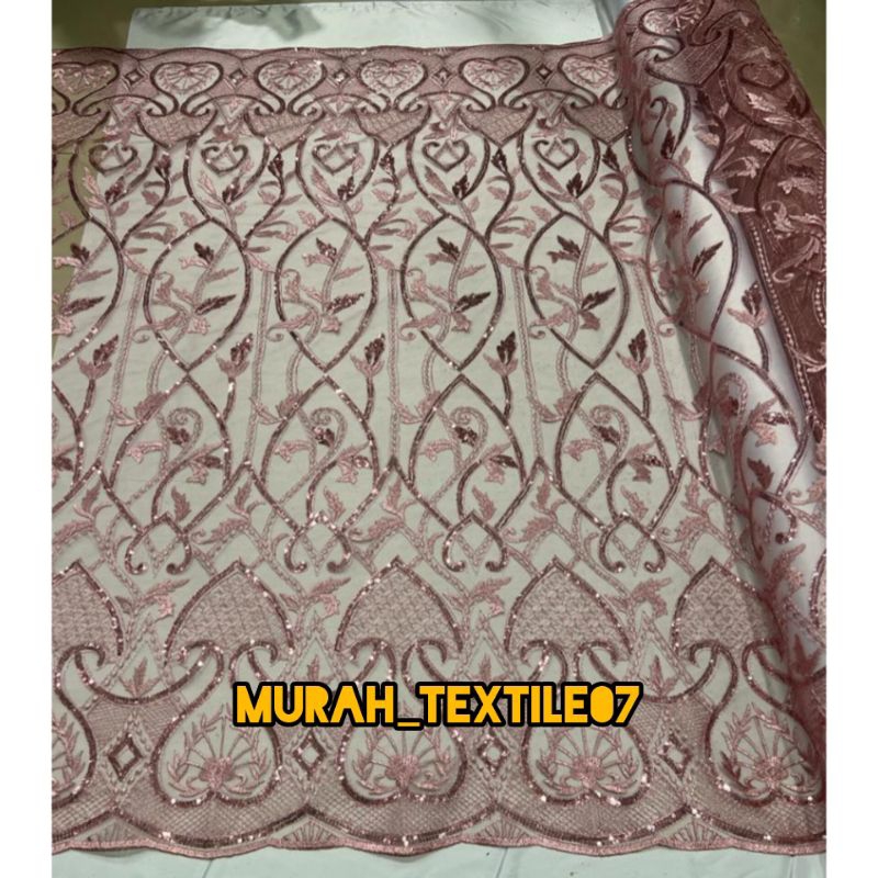 Kain Tile Payet squin bahan kebaya harga per 0,5 m