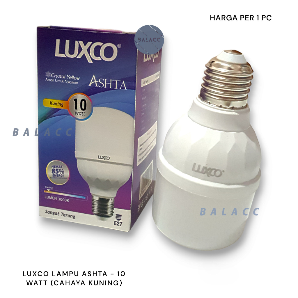 LAMPU LED LUXCO ASHTA 10 WATT 10W Kuning