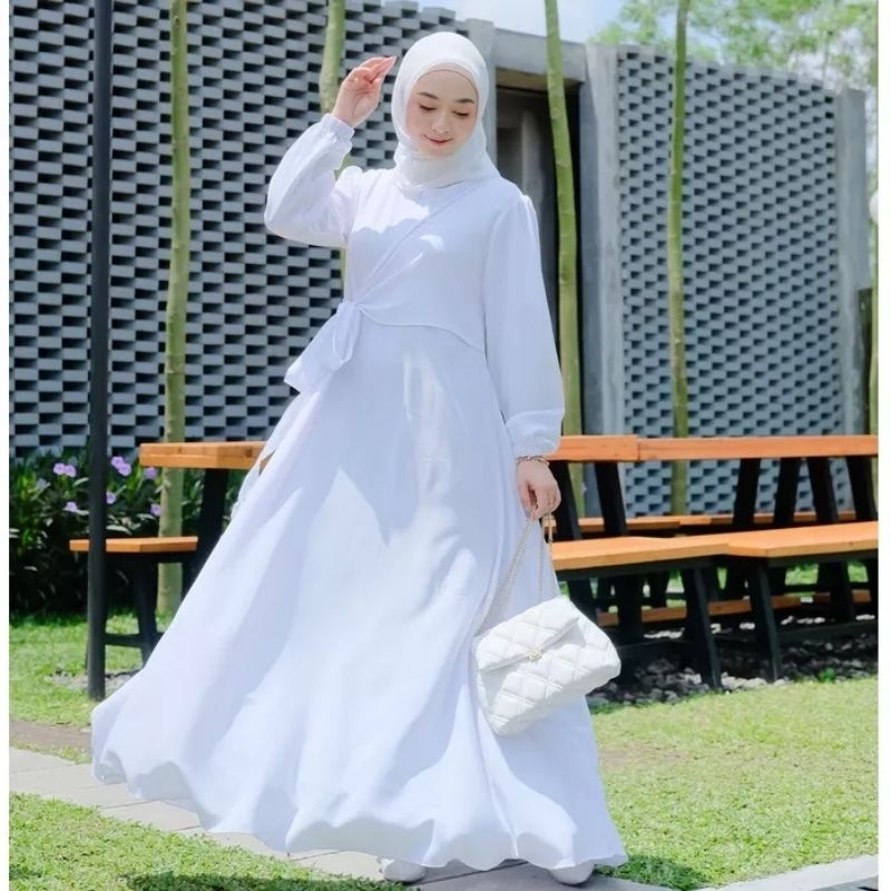 TIARA  DRESS / bahan Crincle airflow /fashion muslim terbaru dres remaja kondangan kekinian