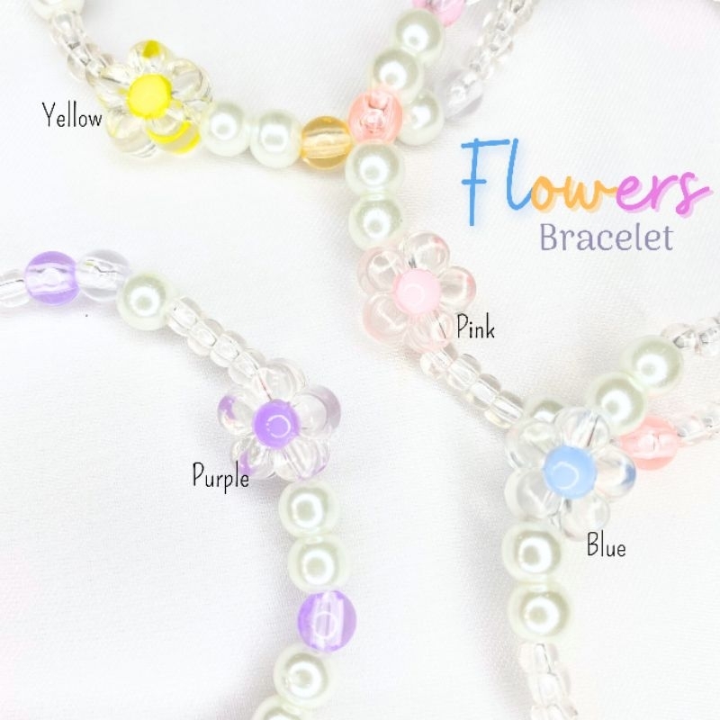 [Min. Order 7K] Gelang Manik / Flower Beads / Gelang Mutiara / Gelang