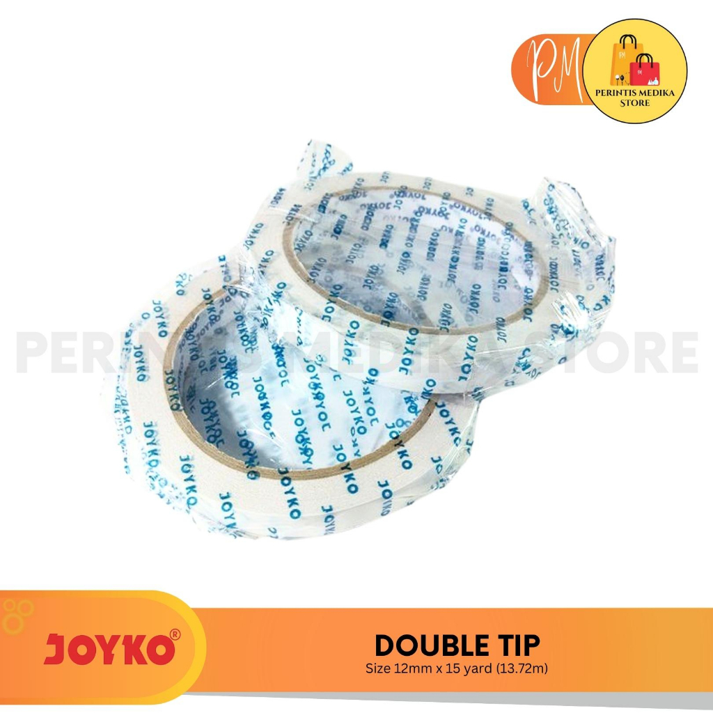 

Joyko Double Tip Dobel Tip 12 mm x 15 Yard Joyko Tape Kualitas Daimaru