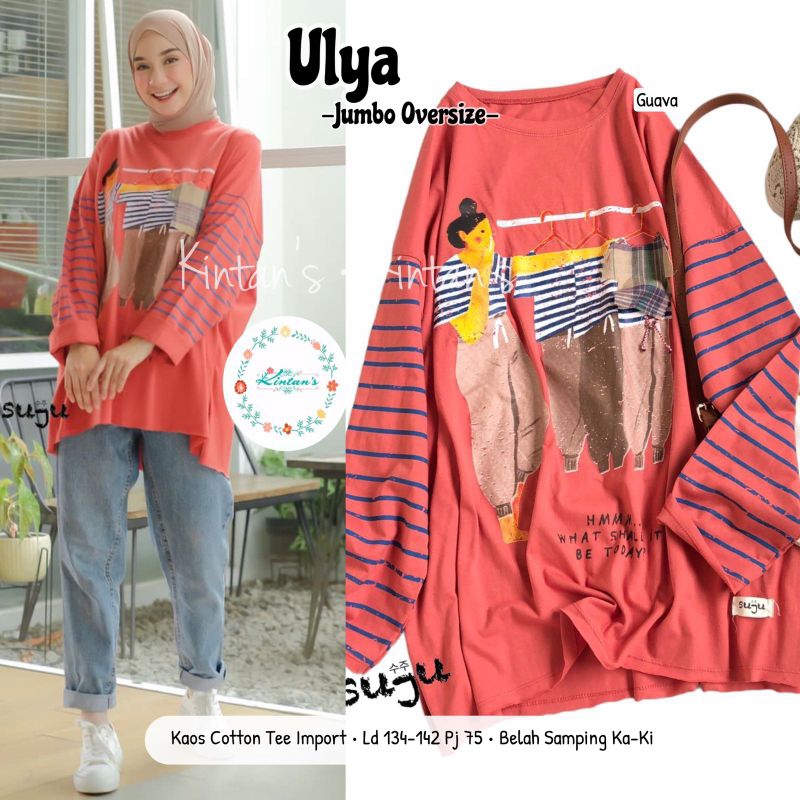 READY STOK AMAN BISA COD BAJU ATASAN BLOUSE KAOS SUPER JUMBO BIGSIZE OVERSIZE WANITA LD 110 116 124 