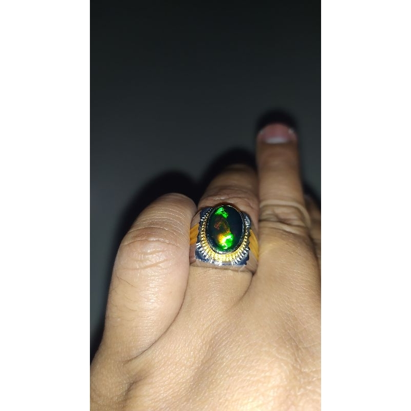 Black Opal Ethiopia HQ Ring Perak