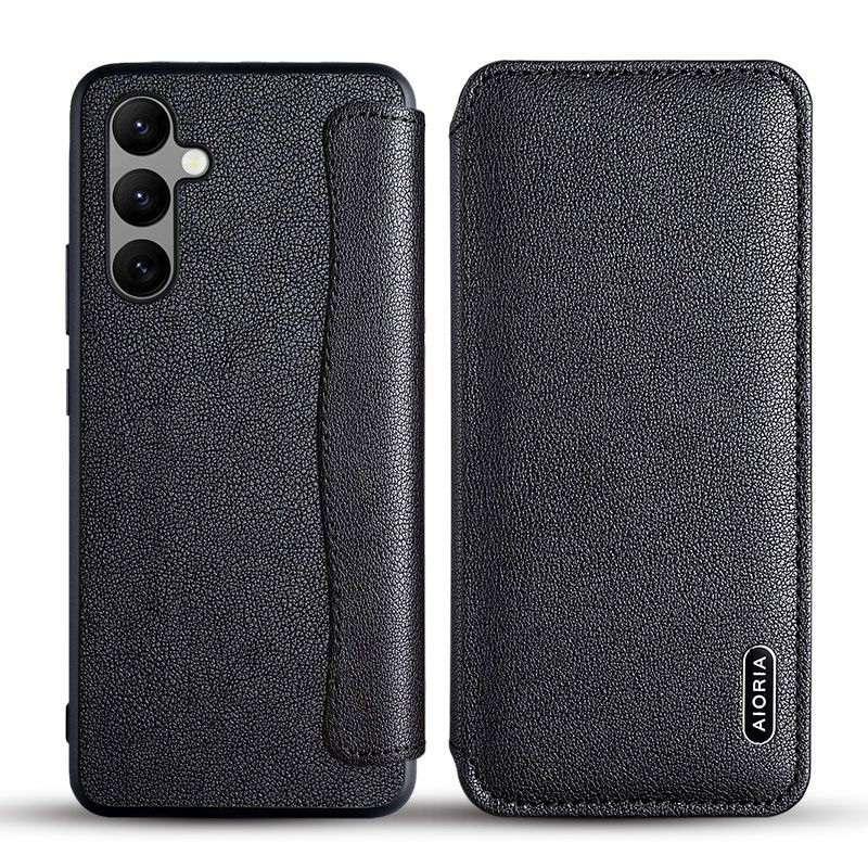 SAMSUNG A34 5G / A54 5G CASE LEATHER FLIP CASE AIORIA LEATHER FLIP COVER SILIKON TPU SOFTCASE