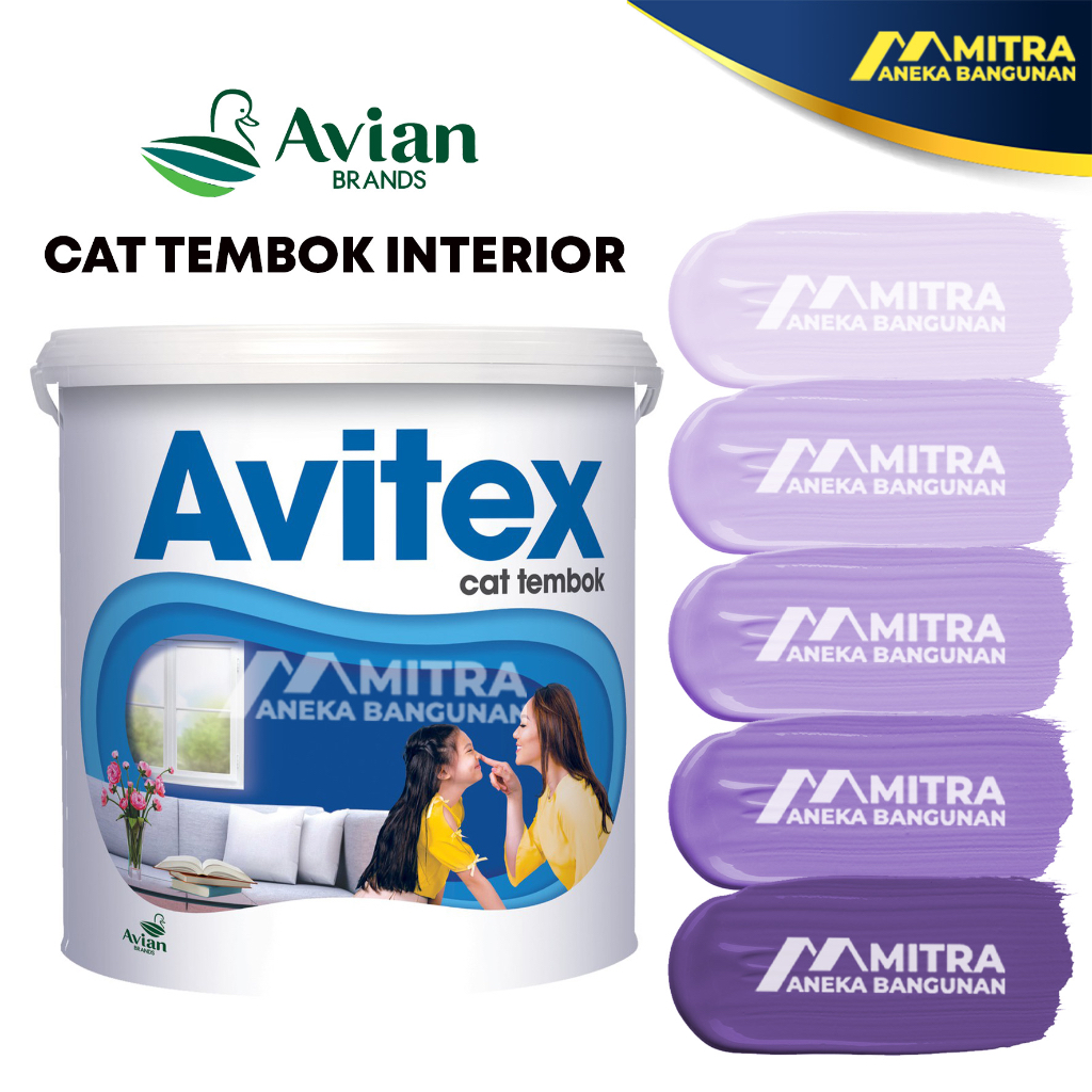 Cat Tembok Avitex Interior 5 KG / Avian Ungu P10