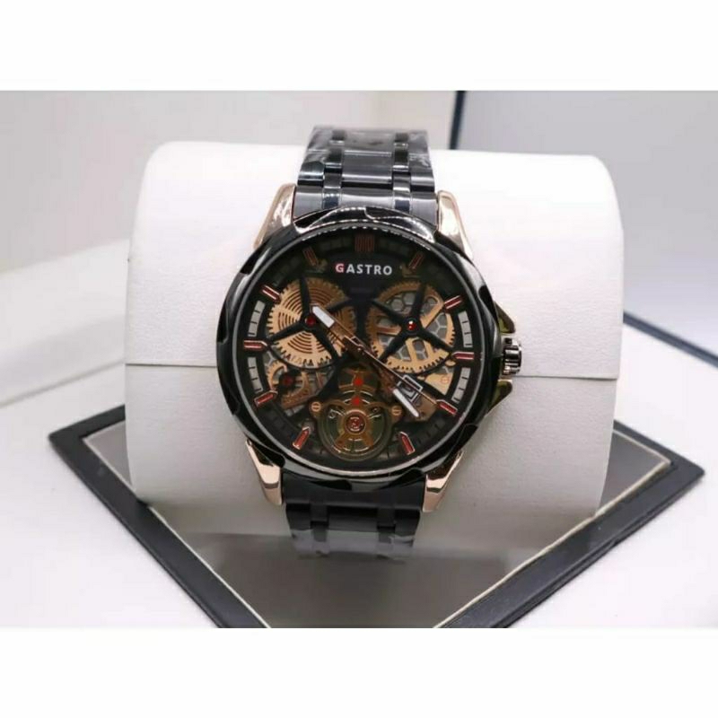 Jam Tangan Gastro Analog Rantai Stainliss Steel Watch Men's Stylish Kasual Bisa COD