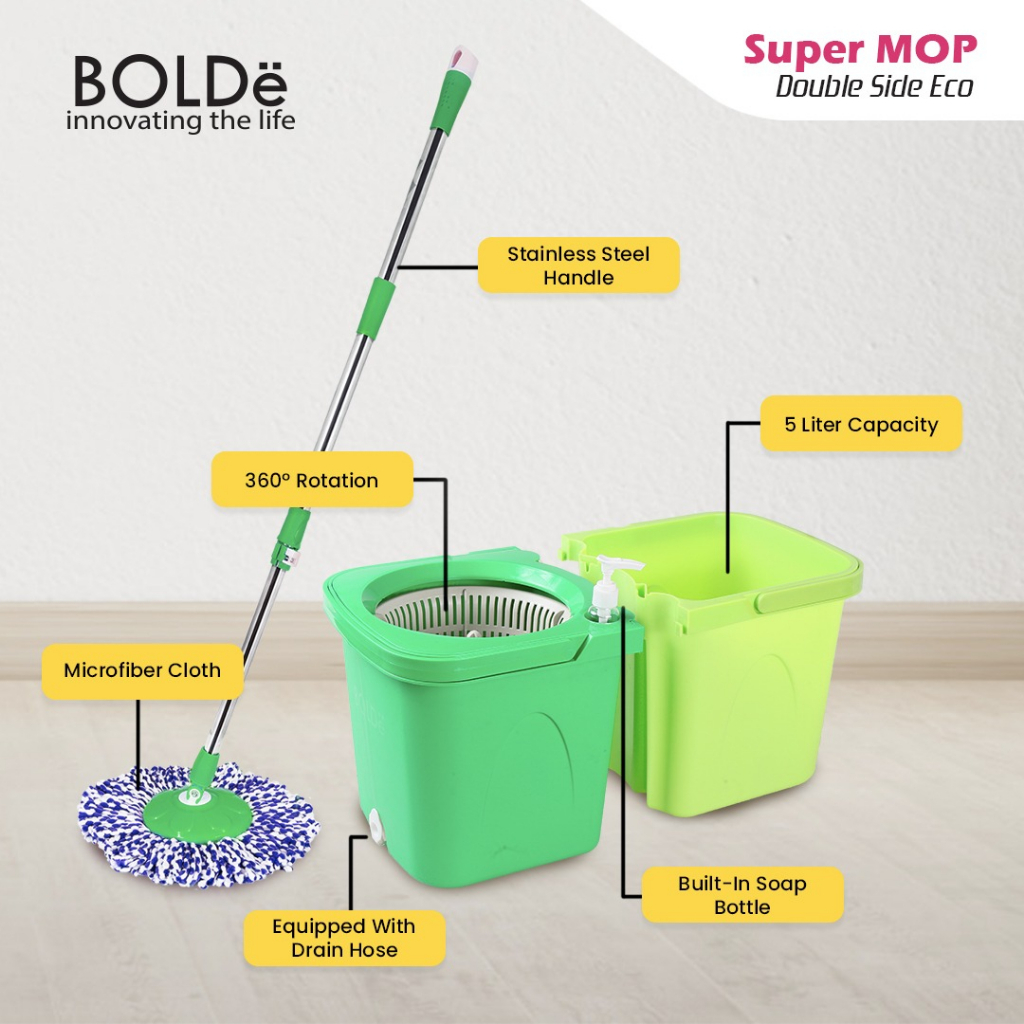 BOLDe Super Mop Double Side Eco (Alat Pel Otomatis)