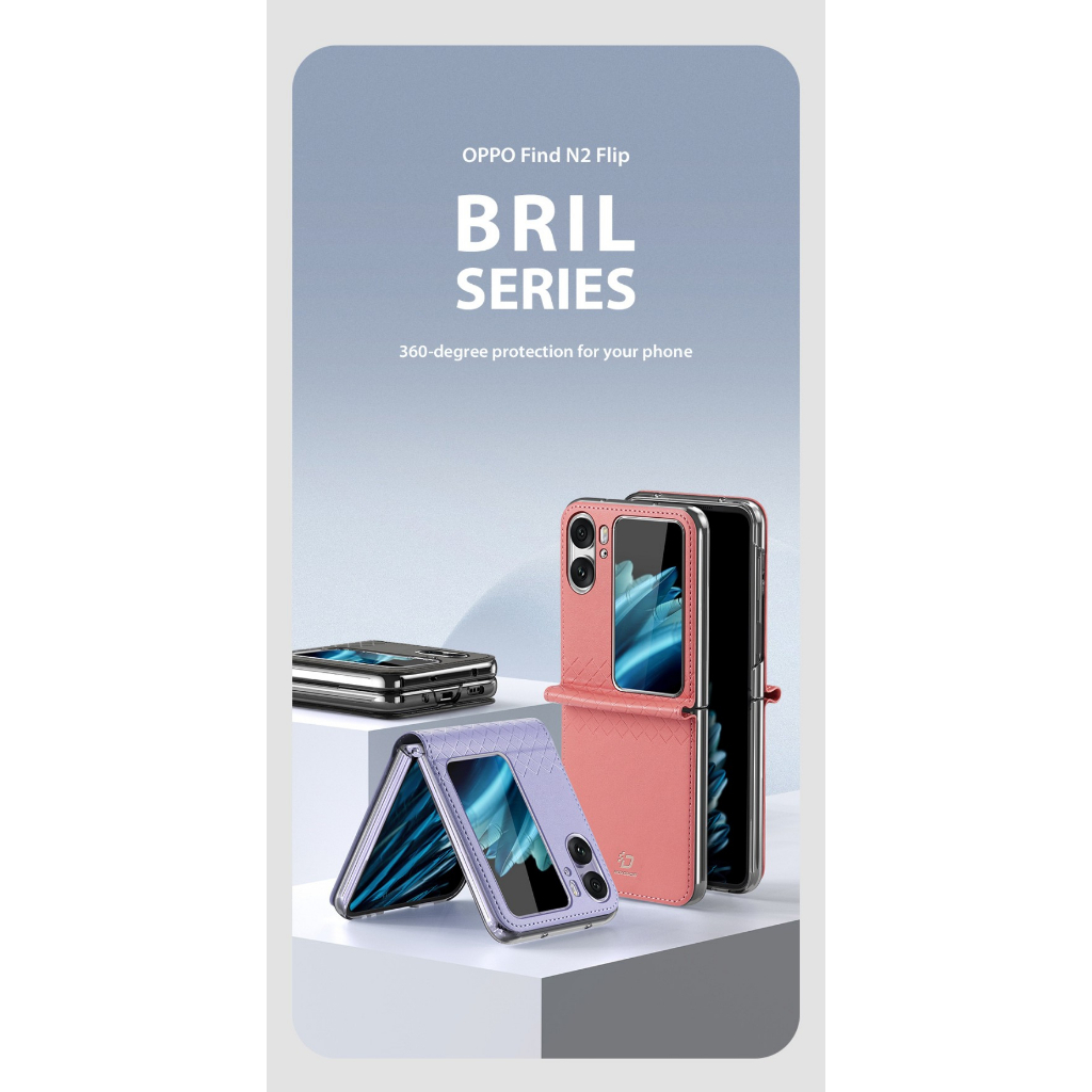 OPPO FIND N2 FLIP DUX DUCIS BRIL LEATHER CASE ORIGINAL COVER TPU SOFTCASE