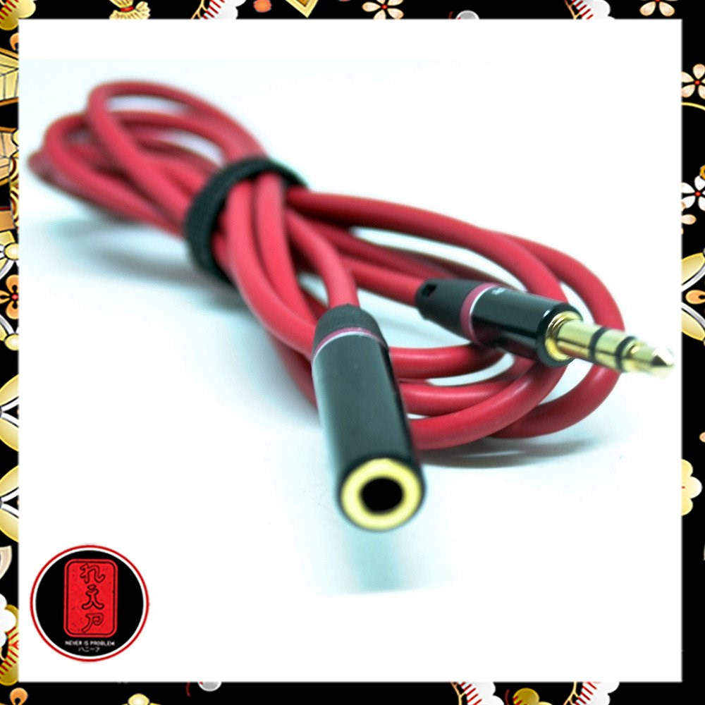 MONSTER Kabel AUX HiFi Audio Cable 3.5 mm Male to Female - AV118 - Red