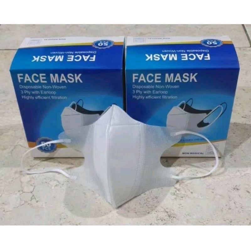 GROSIR MASKER DUCKBILL GARIS 3PLY SURGICAL ISI 50PCS/BOX [PERFECTHOME]