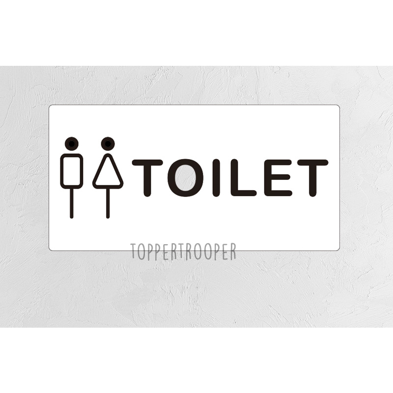 Acrylic Sign Restroom WC Modern | Sign Toilet Minimalis