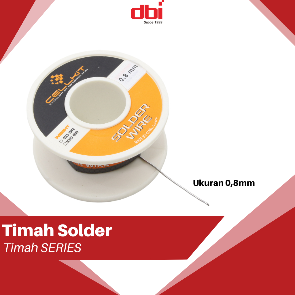 Timah Solder Gulung 0,8mm 50gr CELLKIT