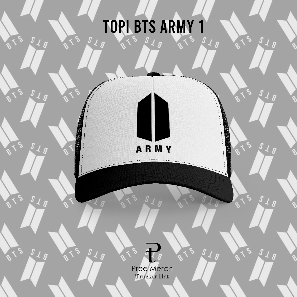 TOPI TRUCKER BTS Army 1