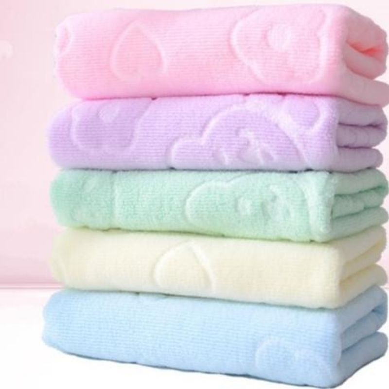 HANDUK KECIL Olahraga 30x60 dan 30x30  Untuk Muka Lembut Embos Polos Motif Beruang Microfiber Multifungsi Anduk Bayi Lembut Menyerap Bagus  Kain lap