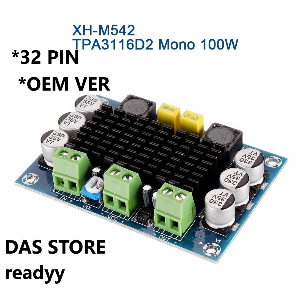 TPA 3116D2 XH- M542 100W D2 MONO DIGITAL POWER AMPLIFIER TPA 3116 D2 DC 12-26V