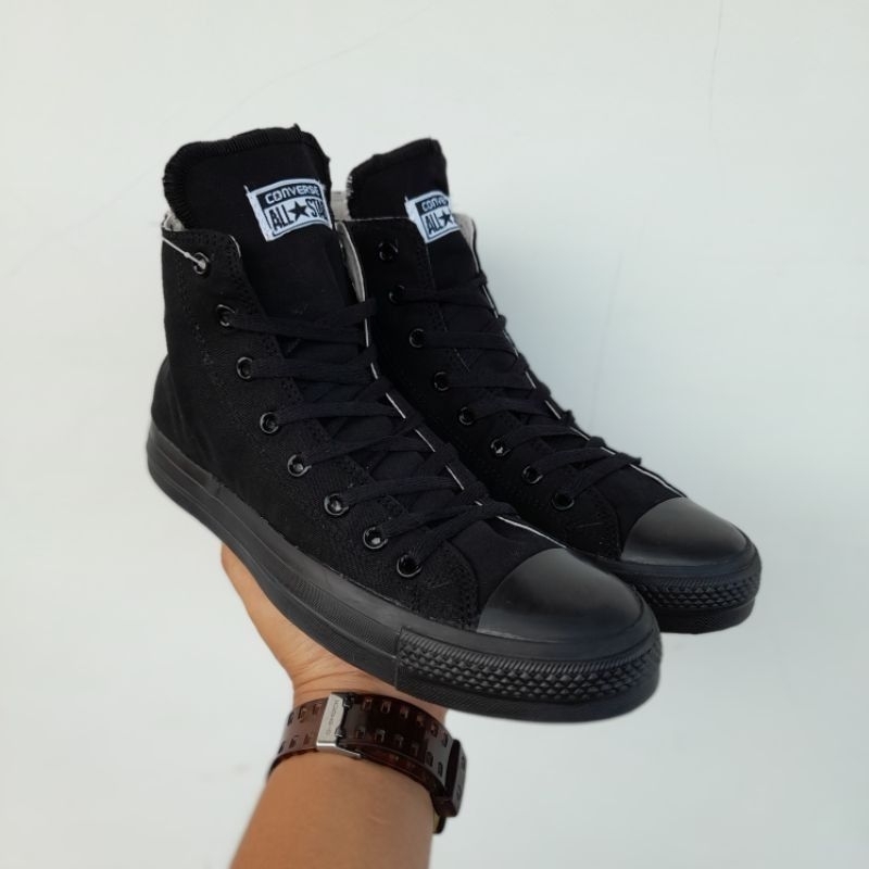 Sneakers Converse/Sepatu Casual Santai/Sepatu Converse High FULLBLACK Wanita Pria