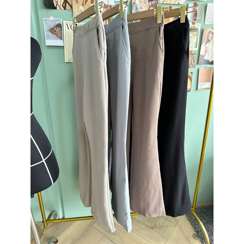 Unq basic city trousers pants  // Unq basic flare pants (No Kancing)