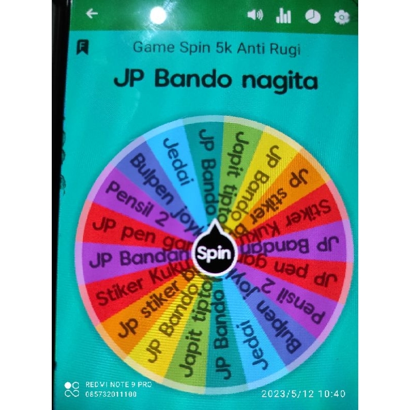 

Game Spin / Pilih Nomor