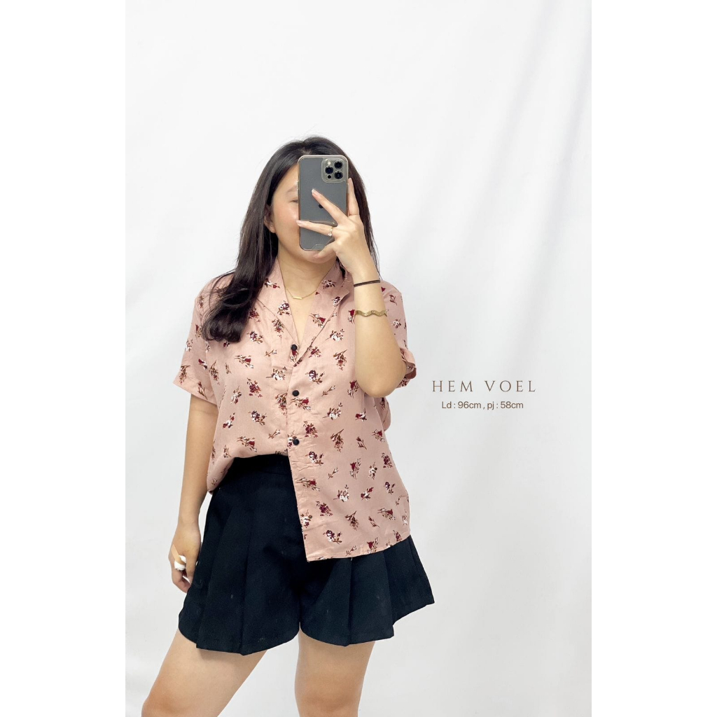 HOPYLOVY - Hem Wanit Bermotif Voel