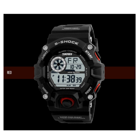 Jam Tangan Pria 1019 Sport Digital Rubber 47 mm - Water Resistant Watches