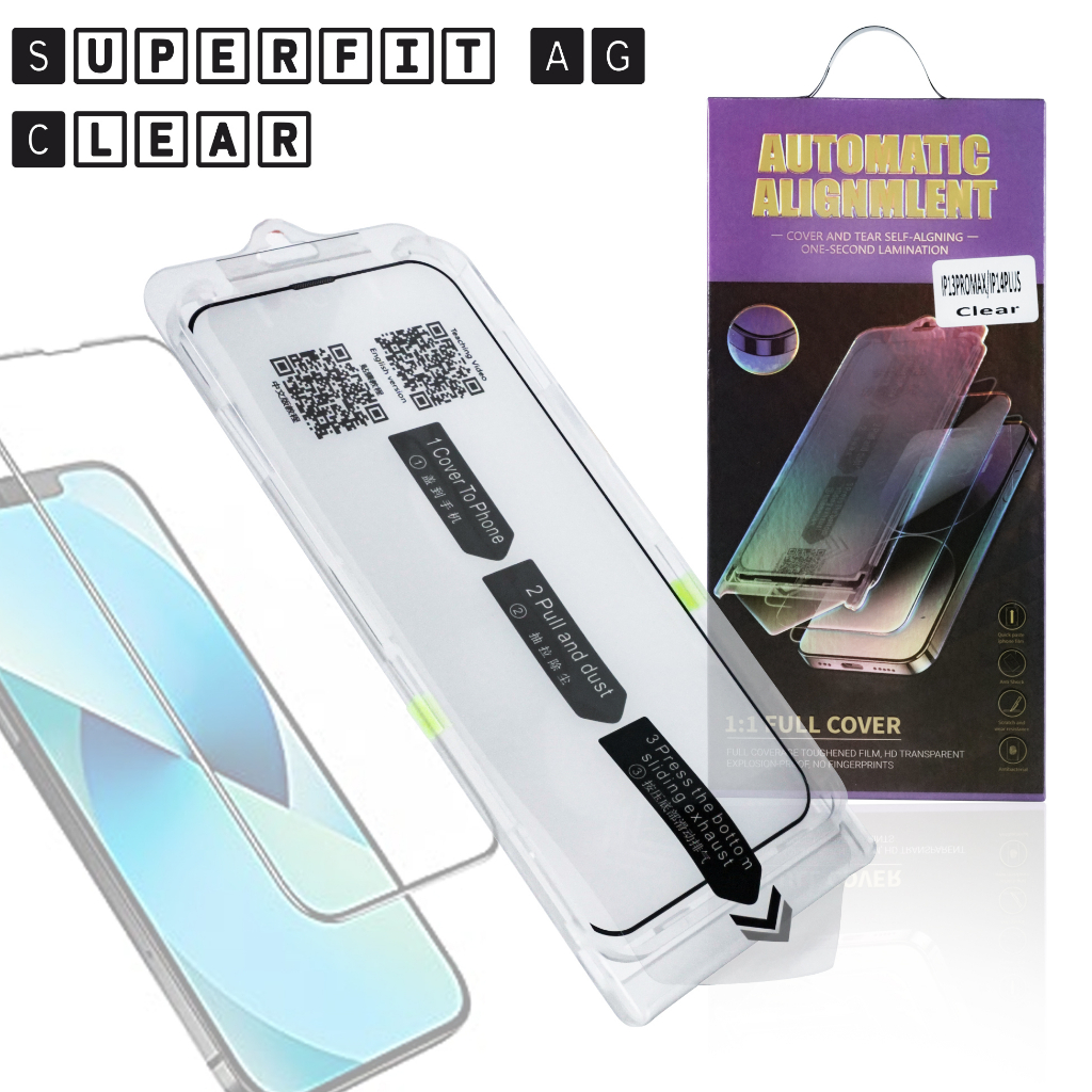 [ANTISPY] Superfit Easyfit Tempered glass iphone 12/ 12 Pro/ 13/ 13 Pro/ 13 Pro Max/ 14 Pro/ 14 Pro Max/ 14 Plus