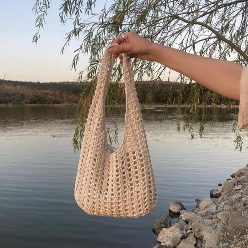 olivia net bag crochet bag