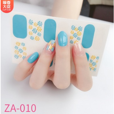 Stiker Kuku Tangan 14 Pcs Nail Art Sticker Tahan air Lucu murah Bagus Elegan Kekinian