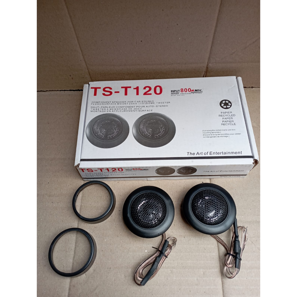 tweeter mobil TS 120 / T-120 untuk mobil universal Tweeter TS - T120 1/2&quot; INCH  Dome Tweeter Mobil/Tweeter Audio Mobil