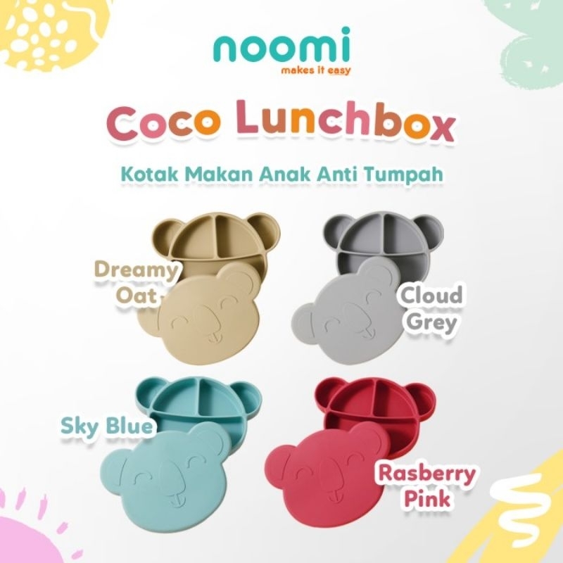 Noomi Coco Lunchbox Silicone Kids Koala - Nomi Luch Box Anak Bayi - Piring Mangkok Tempat Wadah Makan Anak Baby Silikon