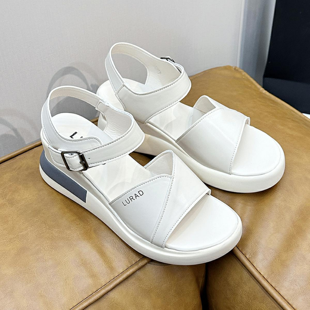 LURAD Sandal Putih Sandal Modis Sandal Sepatu BL269 Wedges Sandal Wanita Sepatu Sandal Cewek Sepatu Sandal Elegant