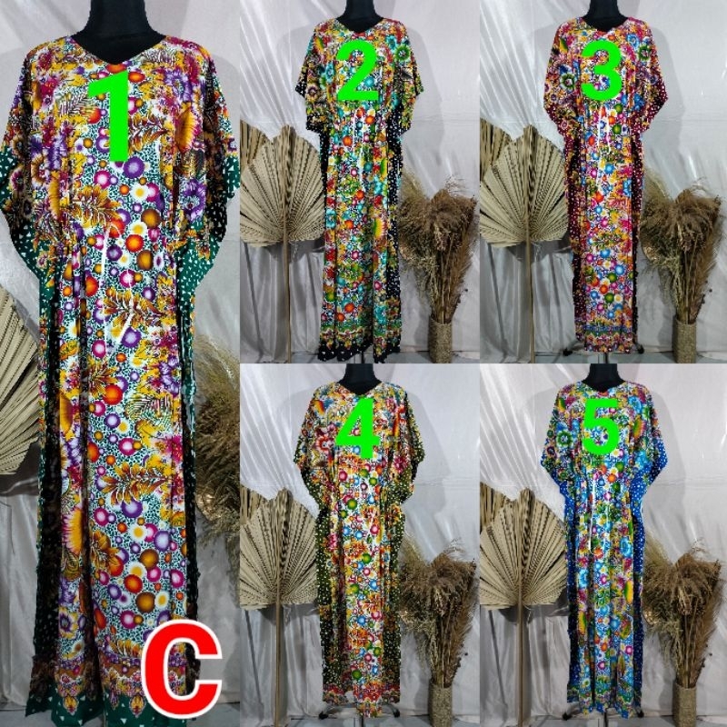 LONGDRESS KALONG SERUT  KENCANA UNGU ORI LD 150 CM LABEL BIRU