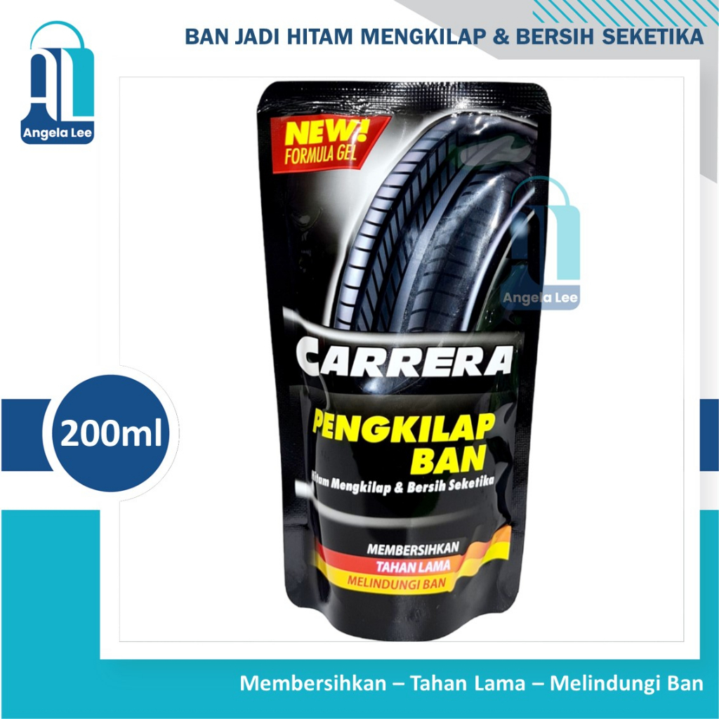 Carrera Pengkilap Ban GEL Motor Mobil jd Hitam Mengkilap Bersih 200ml