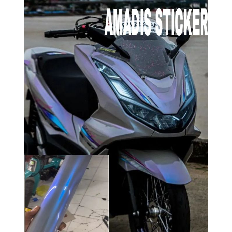 Stiker skotlet abu lembayung biru scotlite motor magi candy sticker motor abu lembayung