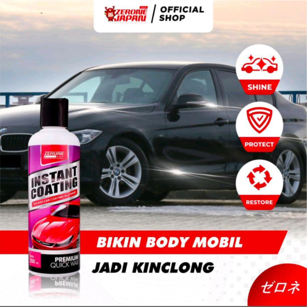 Zerone - Instant Coating Pengkilap Body Coating Mobil 250ml