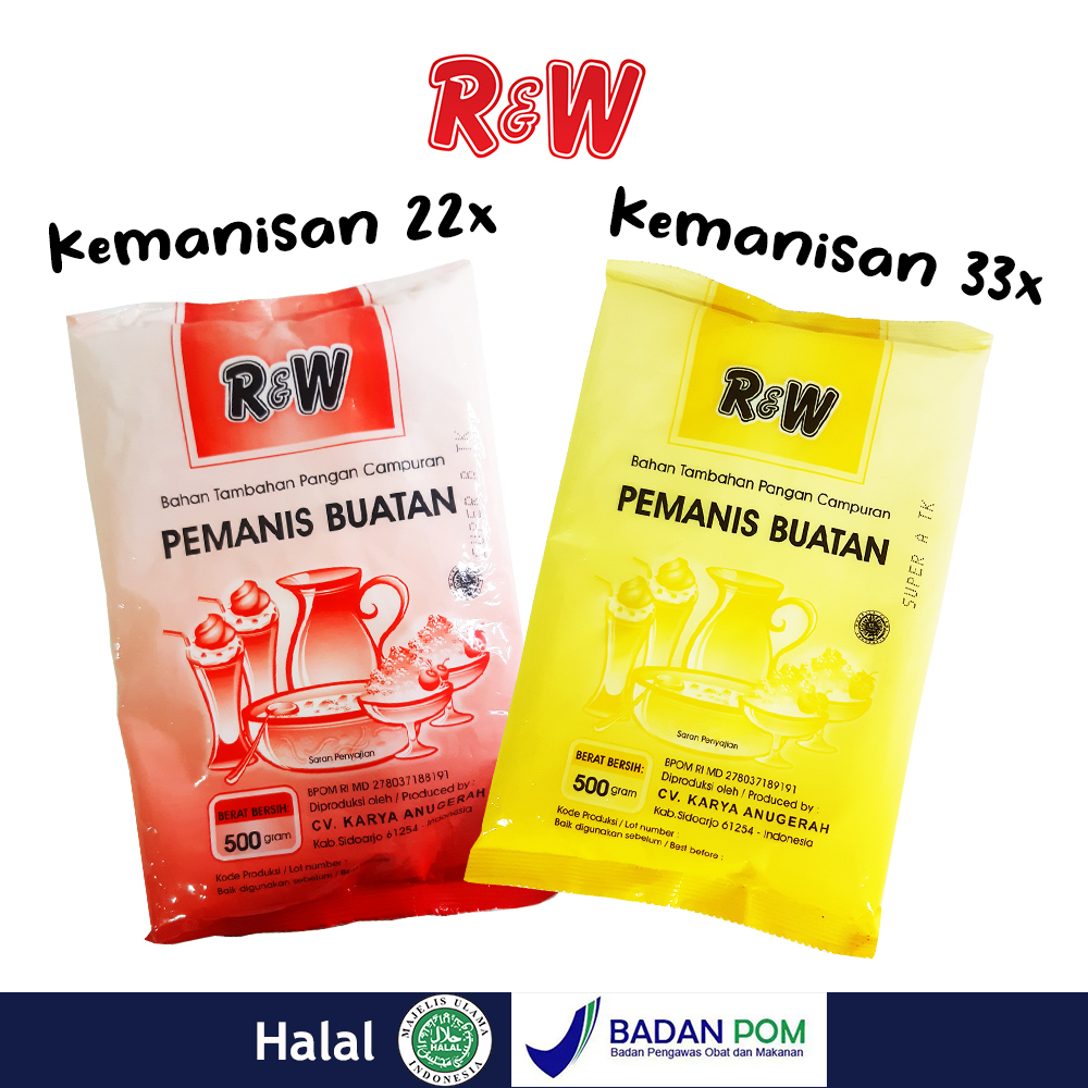 Sari Manis Pemanis Buatan Sodium Super Merah Rajawali R&amp;W RW 500 gr